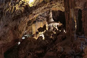 Limestone: Limestone rock formations in a cave at Florida Caverns State Park in the Florida panhandle near Marianna