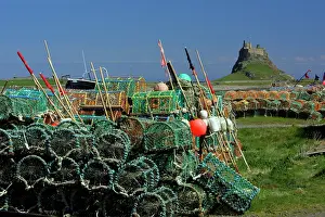 Stacked: Lindisfarne, Holy Island - stacked lobster pots