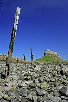 Lindisfarne: Lindisfarne, Holy Island - view of castle taken
