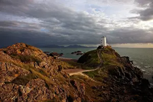 Arty: Llanddwyn lighthouse on Anglesey in late evening