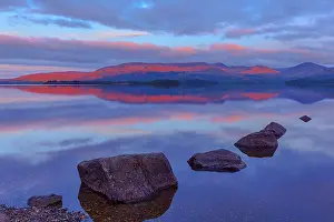 130319: Loch Lomond - very first sun on mountain range and