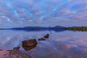 Lomond: Loch Lomond - pink coloured clouds and mountains