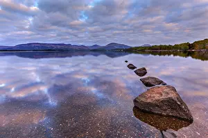 Lomond: Loch Lomond - pink coloured clouds and mountains