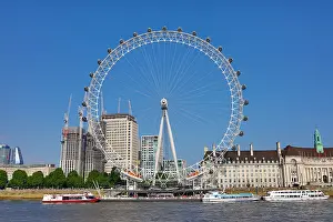 Thames: The London Eye on the Southbank, London, England