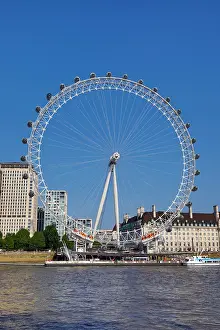 Thames: The London Eye on the Southbank, London, England