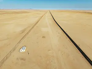 Track: The long abandoned Garum train station and the B4 tarred road in the southern Namib Desert