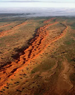 Longitudinal: Longitudinal sand dunes aerial