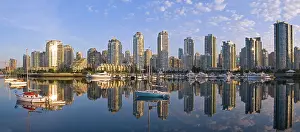 Watercraft: Looking across False Creek at the skyline