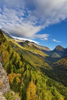 Haney: Looking down the McDonald Valley in autumn, Glacier