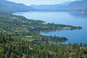Okanagan: Looking down onto Okanangan Lake near Penticton