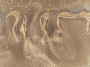 Sand Deposit: Low tide patterns in the ground of the Walvis Bay Lagoon
