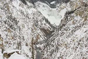 Artist: Lower Falls at the Grand Canyon of Yellowstone in winter