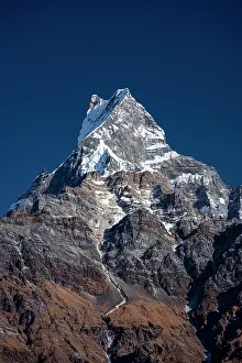 Nepalese: Machapuchare, Himalaya, fish tail, 6997m, holy mountain