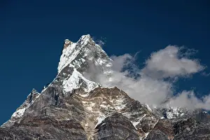 Nepalese: Machapuchare, Himalaya, fish tail, 6997m, holy mountain
