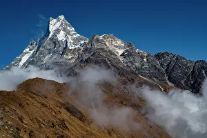 Nepalese: Machapuchare, Himalaya, fish tail, 6997m, holy mountain