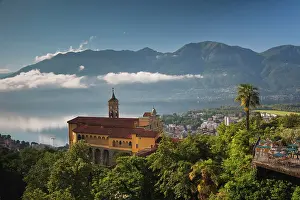 Local: Madonna del Sasso church in morning light