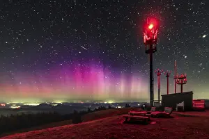 Hessen: Magical northern lights over Hesse's highest mountain