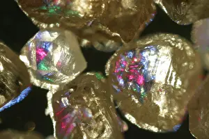 Microscope: Magnified raw diamonds