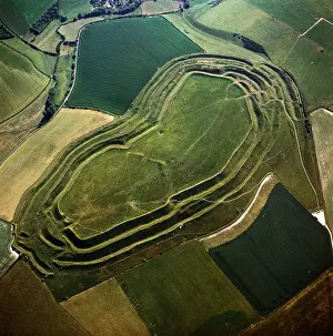 Maiden: Maiden Castle, an Iron Age hill fort, Winterborne