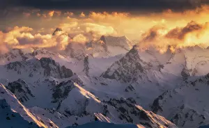Caucasus: Majestc Caucasus mountains looking from mt.Elbrus