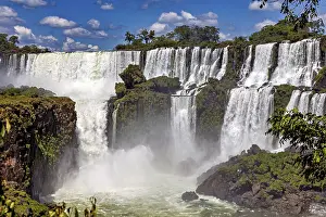 Cliffs: Majestic waterfalls and cliffs in a tropical landscape