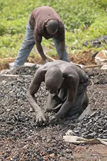 Making: making charcoal, Kenya