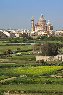 Malta: Malta, Gozo Island, Xewkija, elevated view