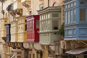 Malta: Malta, Valletta, building detail, Triq il-Repubblika