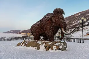 Mammoth: Mammoth monument in Nagaev Bay, Magadan, Magadan