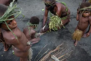 Methods: Man from Tanna Island, Vanuatu demonstrating traditional