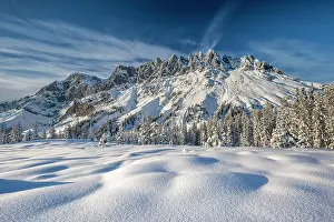 Pongau: Mandlwand and Hochknnig in winter, deep snowy winter