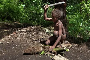 Vanuatu: Mangao, 8 years old, the future chieftain of his