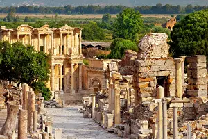 Minor: Marble-paved Street of Curetes with Library