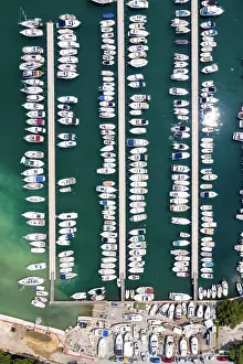 Yacht: Marina with boats at the sea holiday Dalmatia ae