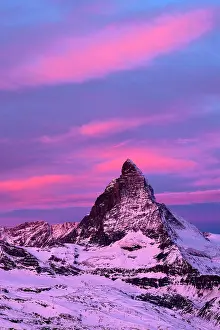 Matterhorn: Matterhorn at dawn, Valais Alps, Zermatt, Canton
