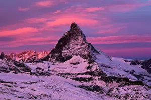 Matterhorn: Matterhorn at dawn, Valais Alps, Zermatt, Canton