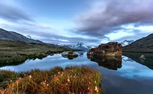 Zermatt: Matterhorn reflected in the Stellisee, Zermatt