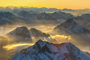 Appenzell: Mattstock, view from Scntis, Swiss Alps, Switzerland