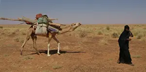 Tool: Mauritania, Lekhcheb, Woman followed by