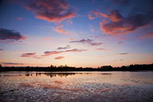 Fiery: McWenneger Slough reflects fiery sunsets
