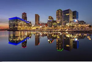 Quays: MediaCityUK and the BBC Studios at Night, Salford