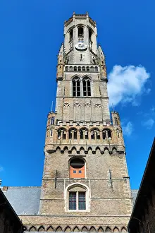 Brugge: The medievel Belfry Tower, Bruges, Belgium