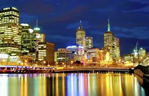 Rise: Melbourne, Australia. A nighttime view of