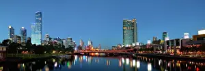 Yarra: Melbourne city and Crown Casino. on the Yarra River