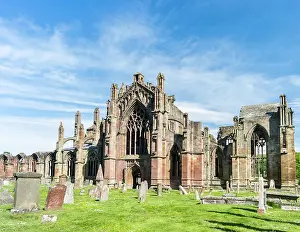 Ages: Melrose Abbey in the Scottish Borders. (Large