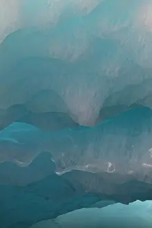 Retreat: Melting glacier ice in an ice cave of the