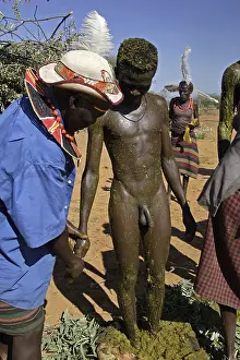 Excretion: Men during the Pokot Sapana Ceremony Kenya
