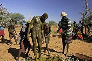 Excretion: Men during the Pokot Sapana Ceremony Kenya