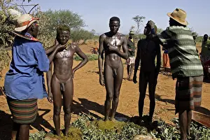 Excretion: Men during the Pokot Sapana Ceremony Kenya