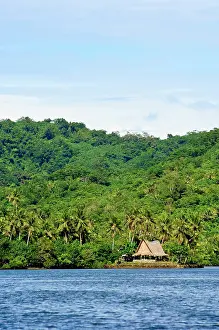 Rippled: Men's house, Yap, Caroline Islands, Federated